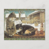 LESLEY ANNE IVORYS CHRISTMAS CAT POSTCARD BRIEFKAART (Voorkant)