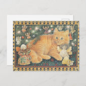  LESLEY ANNE IVORYS CHRISTMAS CAT POSTCARD BRIEFKAART (Voorkant / Achterkant)