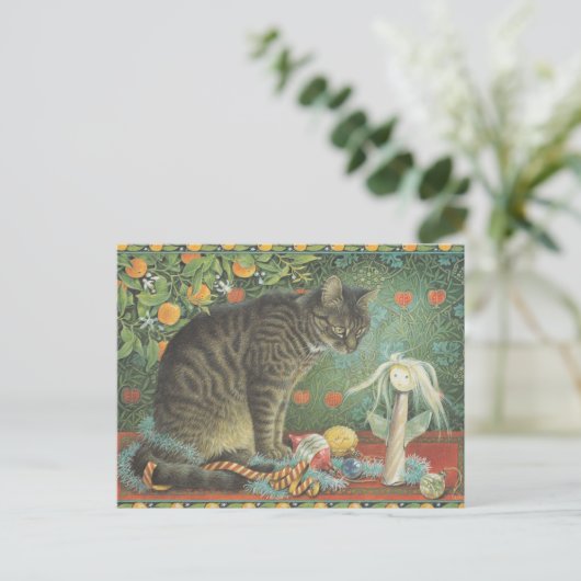 LESLEY ANNE IVORYS CHRISTMAS CAT POSTCARD BRIEFKAART (Staand voorkant)