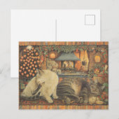 LESLEY ANNE IVORYS CHRISTMAS CAT POSTCARD BRIEFKAART (Voorkant / Achterkant)