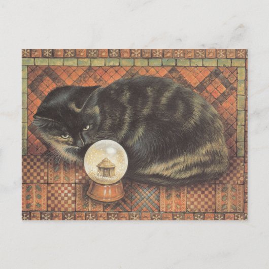 LESLEY ANNE IVORYS CHRISTMAS CAT POSTCARD BRIEFKAART (Voorkant)