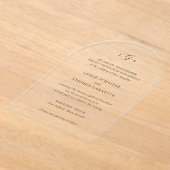 Leslie Classic Monogram Elegante bruiloft Acryl Uitnodigingen (Laagn)