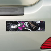 Leslie Gothic Black Beauty Guitar Fairy Bumpersticker (Op auto)