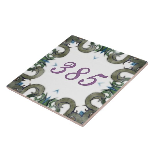 Leslie House Number Tegeltje (Zijkant)