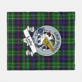 Leslie Hunting Clan Badge Tartan Plaid Fleece Deken (Voorkant (Horizontaal))