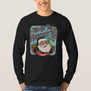 Leslie Kerstmis Stoute Lijst  Kerstman xmas vakant T-shirt