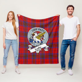 Leslie Modern Clan Badge Schotse ruit Plaid Fleece Deken