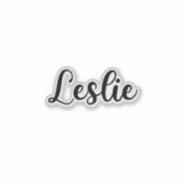 Leslie Naam - Handgeschreven kalligrafie Sticker (Voorkant)