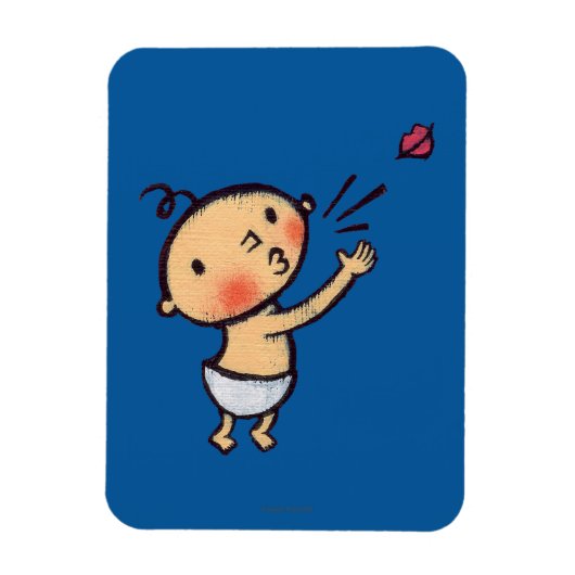 Leslie Patricelli Blow a Kiss Baby Magneet (Verticaal)