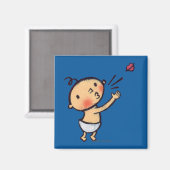 Leslie Patricelli Blow a Kiss Baby Magneet (Voorkant / Achterkant)