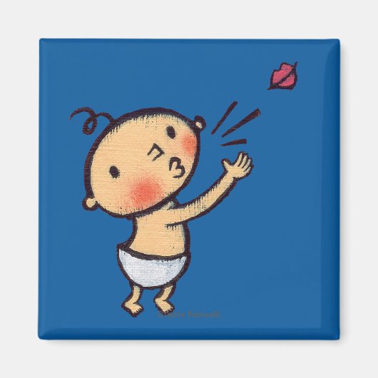 Leslie Patricelli Blow a Kiss Baby Magneet (Voorkant)