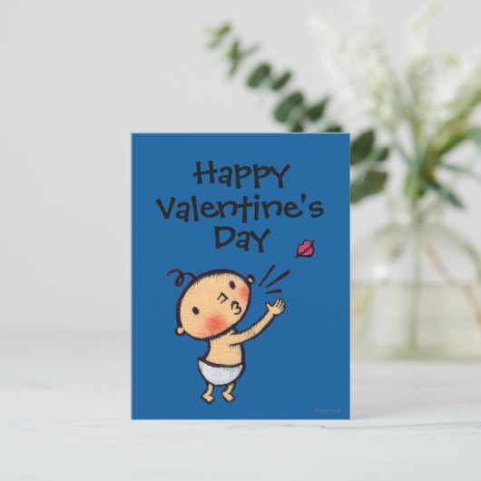 Leslie Patricelli Blow een Baby van de Kus Feestdagenkaart (Staand voorkant)