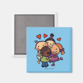 Leslie Patricelli Groep knuffel met vrienden Magneet (Voorkant / Achterkant)