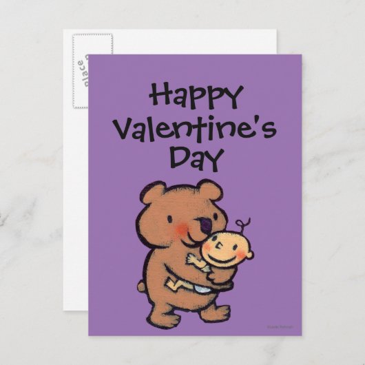 Leslie Patricelli Groot Bruin Beer Hug Feestdagenkaart (Voorkant / Achterkant)