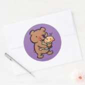 Leslie Patricelli Groot Bruin Beer Hug Ronde Sticker (Envelop)