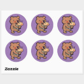 Leslie Patricelli Groot Bruin Beer Hug Ronde Sticker (Vel)