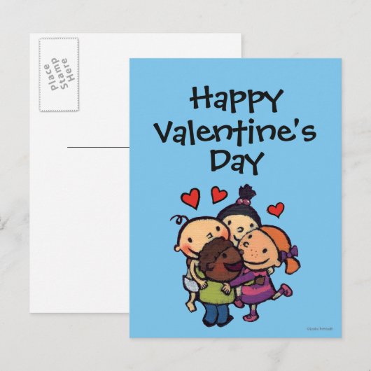 Leslie Patricelli Group Hug met Vrienden Feestdagenkaart (Voorkant / Achterkant)