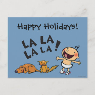 Leslie Patricelli Singing Baby met de Pantoffels Feestdagenkaart