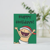 Leslie Patricelli's Baby danst in Santa Hat Feestdagenkaart (Staand voorkant)