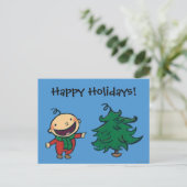 Leslie Patricelli's Baby kiest een kerstboom Feestdagenkaart (Staand voorkant)