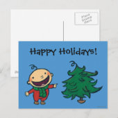 Leslie Patricelli's Baby kiest een kerstboom Feestdagenkaart (Voorkant / Achterkant)