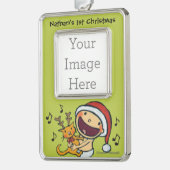 Leslie Patricelli's Fa La La Baby Verzilverd Omlijst Ornament (Links)