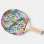 LESLIE ~ PINK ICE ~ Fractal Pattern ~ Original ~ Tafeltennisbatje (Zijkant)
