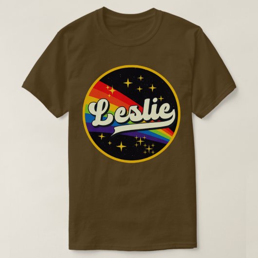 Leslie Rainbow In Ruimte  Stijl T-shirt (Design voorkant)