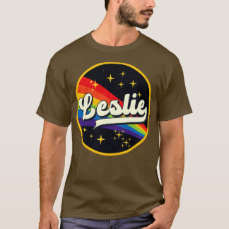 Leslie Rainbow In Ruimte Stijl T-shirt