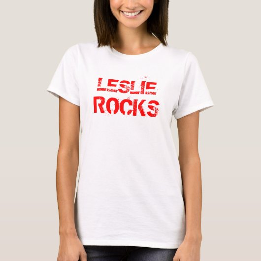 LESLIE, ROCKS Tee Shirts (Voorkant)