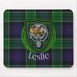 Leslie Scottish Clan Tartan and Crest  Muismat