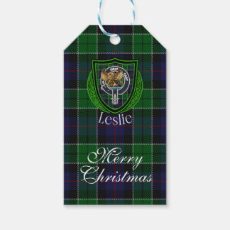Leslie Scottish Clan Tartan & Crest Cadeaulabel