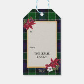 Leslie Scottish Clan Tartan & Crest Cadeaulabel (Achterkant)