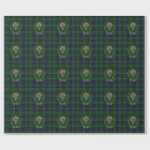 Leslie Scottish Clan Tartan & Crest Cadeaupapier (Vlak)