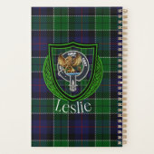 Leslie Scottish Clan Tartan & Crest Planner (Achterkant)