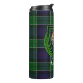 Leslie Scottish Clan Tartan & Crest Thermosbeker (Gedraaid links)