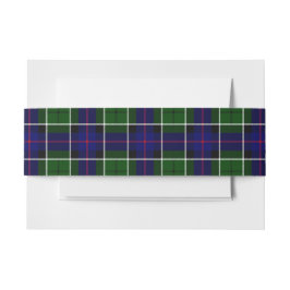 Leslie Scottish Tartan Belly Band Uitnodigingen Wikkel