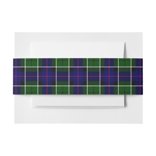 Leslie Scottish Tartan Belly Band Uitnodigingen Wikkel (Voorkant Voorbeeld)