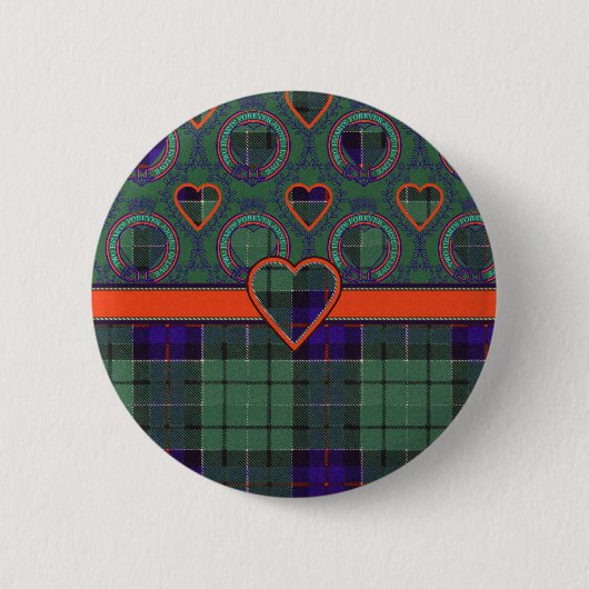 Leslie Scottish tartan Ronde Button 5,7 Cm (Voorkant)