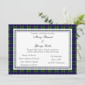 Leslie Scottish Wedding Invitation Kaart (Staand voorkant)