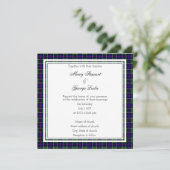 Leslie Scottish Wedding Square Uitnodiging (Staand voorkant)