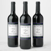 Leslie Scottish Wedding Wine Label Wijn Etiket (Flessen)