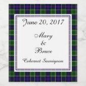 Leslie Scottish Wedding Wine Label Wijn Etiket (Enkel label)