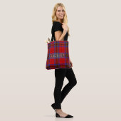 Leslie Tartan met de achternaam Tote Bag (Op model)