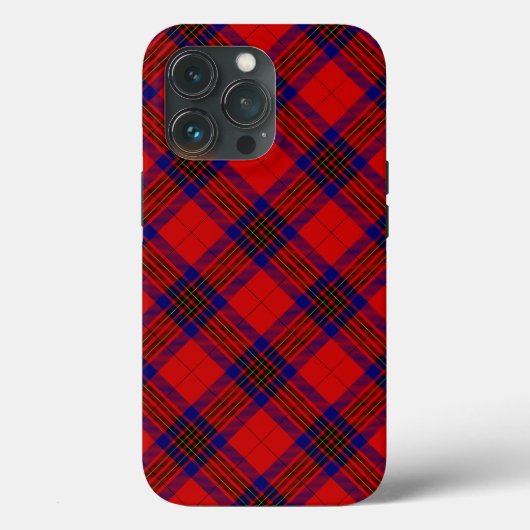 Leslie tartan red blue paars plaid Case-Mate iPhone case (Achterkant)