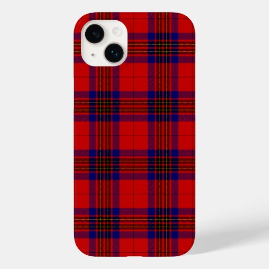 Leslie tartan red blue paars plaid Case-Mate iPhone case (Achterkant)