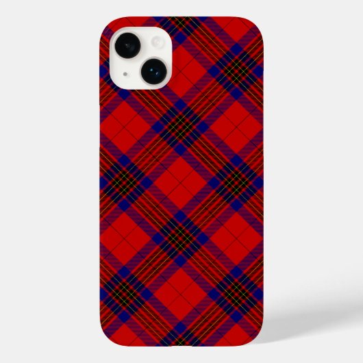 Leslie tartan red blue paars plaid Case-Mate iPhone case (Achterkant)