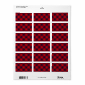 Leslie tartan red blue paars plaid etiket (Full Sheet)
