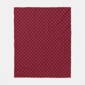 Leslie tartan red blue paars plaid fleece deken (Voorkant)