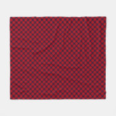 Leslie tartan red blue paars plaid fleece deken (Voorkant (Horizontaal))